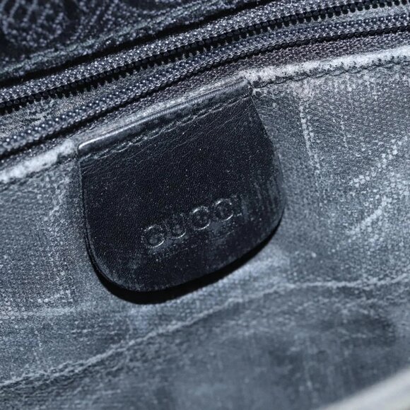 GUCCI Shoulder Bag Nylon Black Gold 001 14 0712 Auth 150087 - Picture 11 of 16